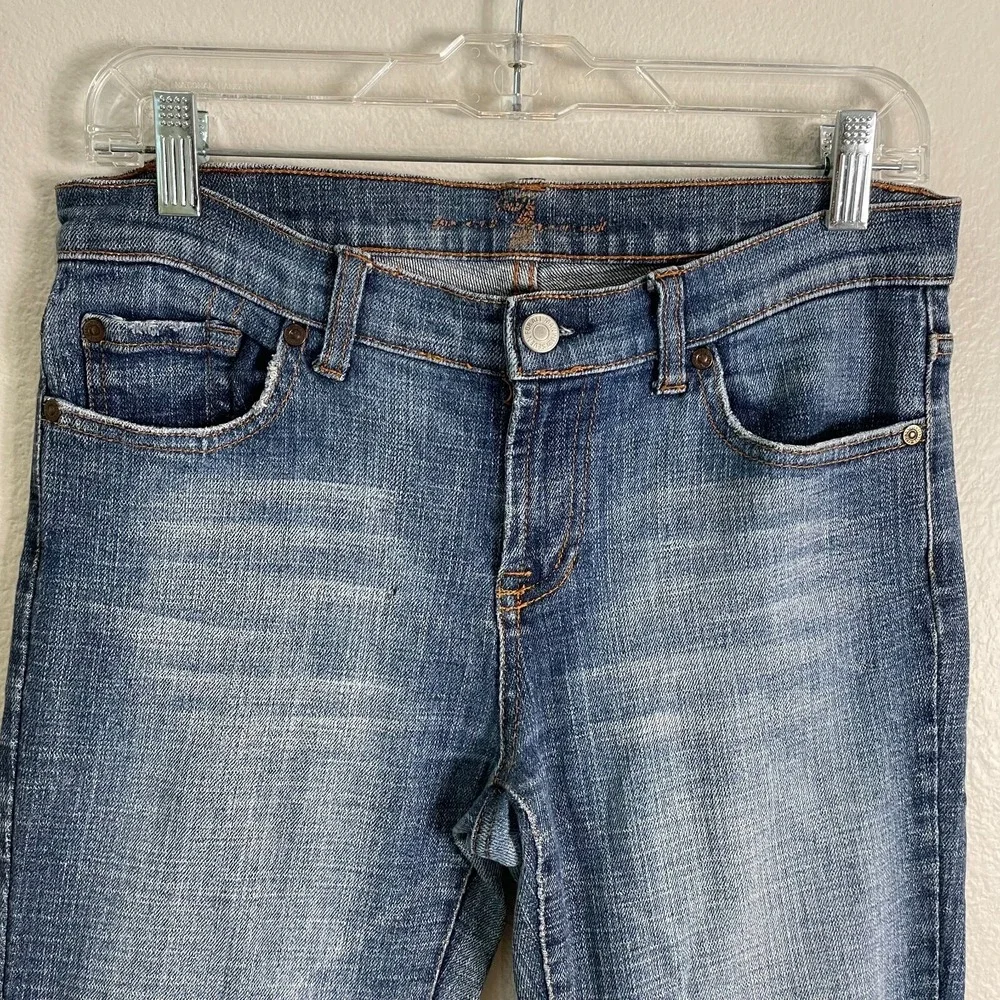 7 For All‎ Mankind Womens 28 Bootcut Jeans Blue Denim Cotton Stretch